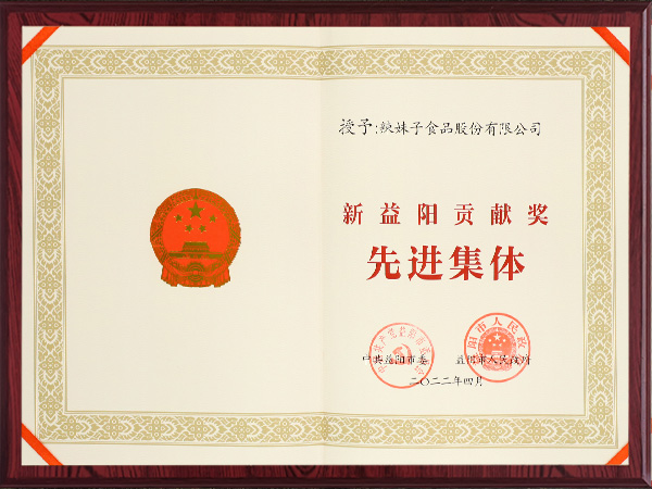 新益陽(yáng)貢獻(xiàn)獎(jiǎng)先進(jìn)集體2022